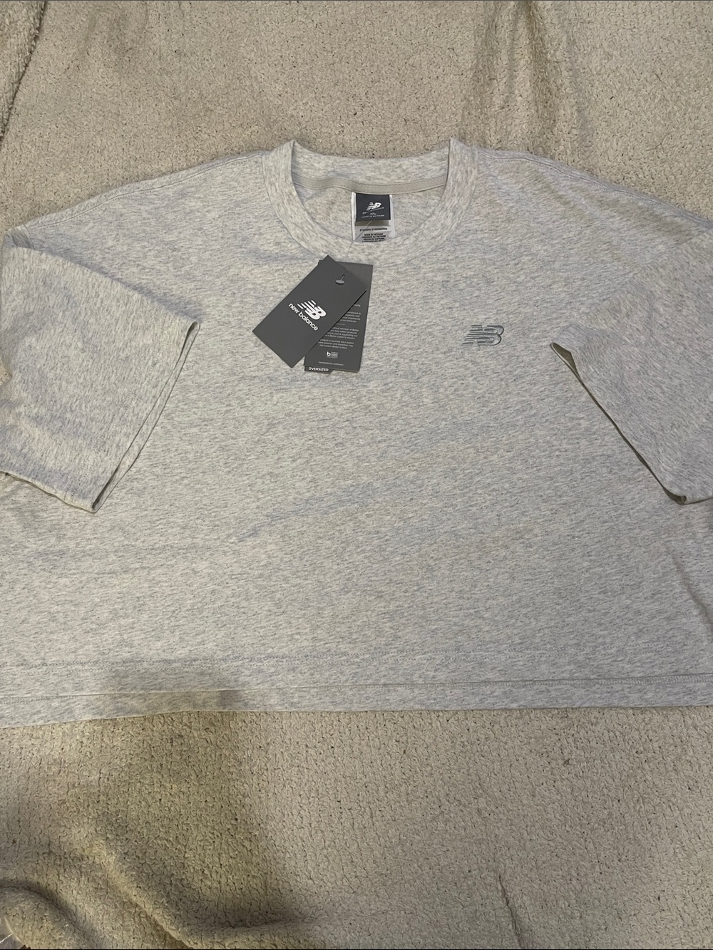 NWT- New Balance - XL. Oversized Crop Tee